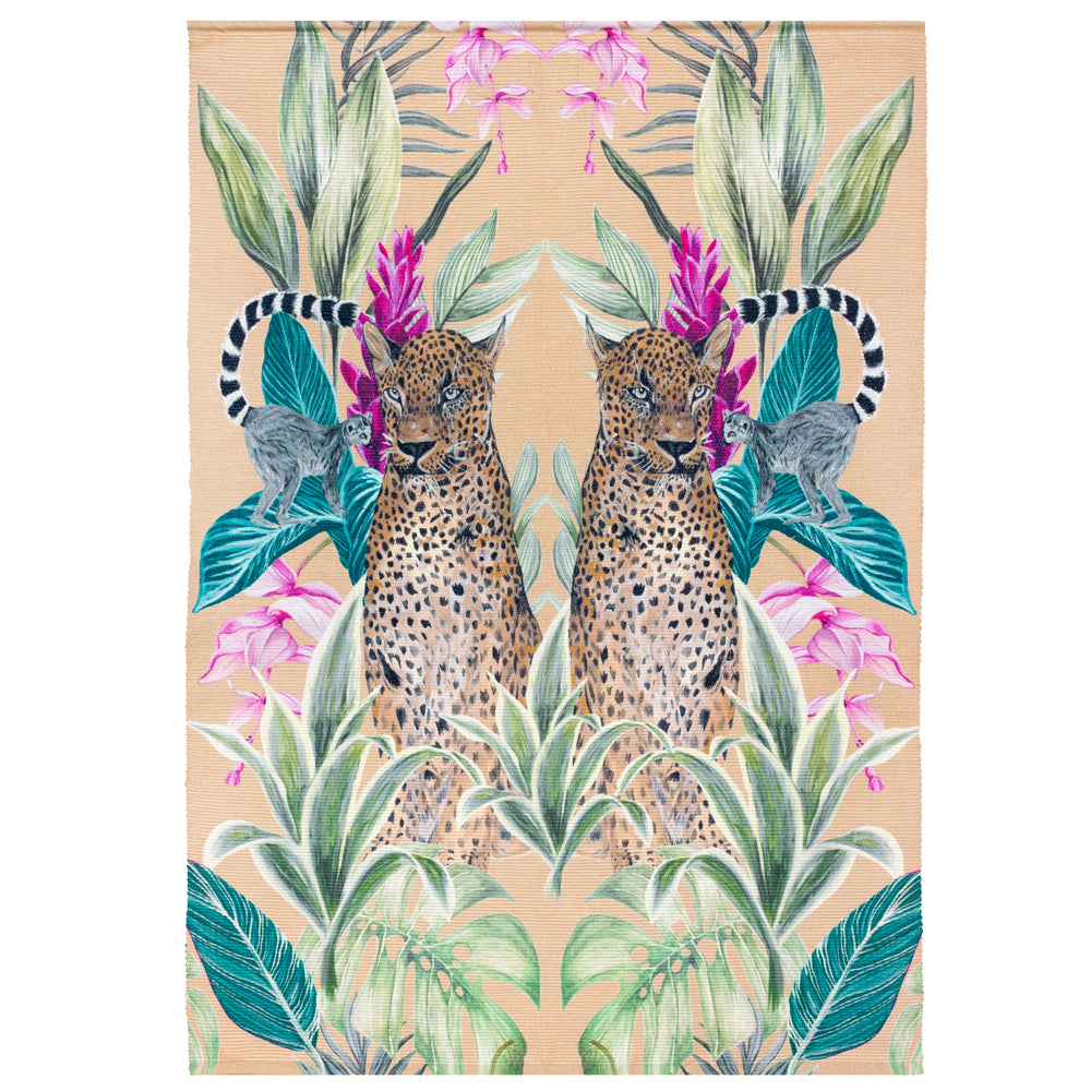 Animal Gold Rugs - Kali Leopards Outdoor Washable Rug Gold Wylder