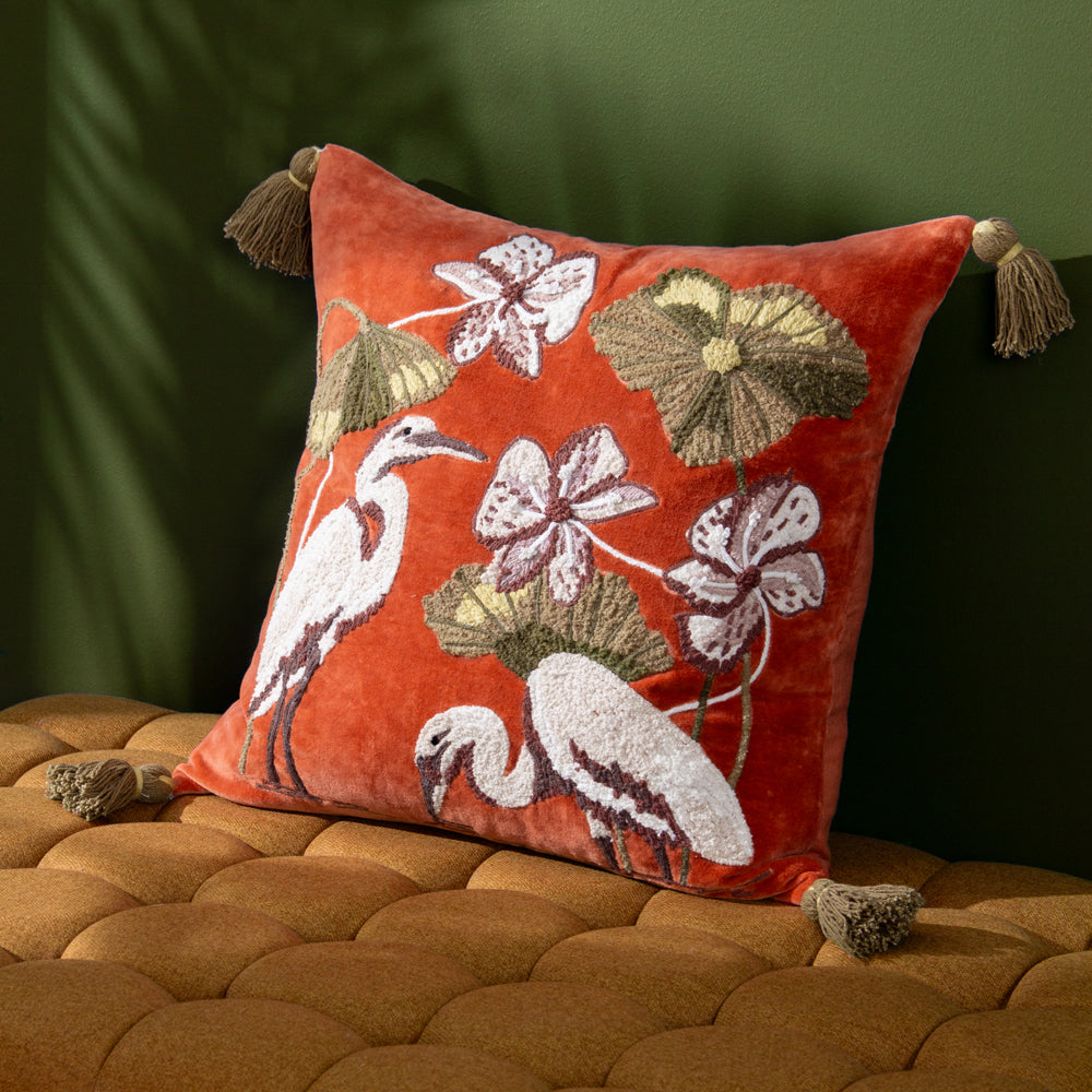 Animal Orange Cushions - Kushiro  Cushion Cover Coral Wylder