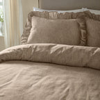 Striped Brown Bedding - Margot 100% Cotton Duvet Cover Set Mole Wylder