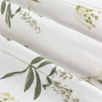 Floral White Curtains - Meadow Floral 100% Cotton Lined Eyelet Curtains White/Cornflower Wylder