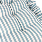 Striped Blue Cushions - Millie Ruffle 2 Pack Indoor/Outdoor Seat Pads Blue Wylder