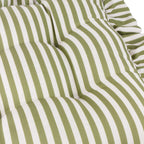 Striped Green Cushions - Millie Ruffle 2 Pack Indoor/Outdoor Seat Pads Green Wylder
