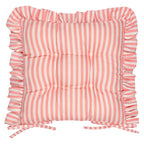 Striped Pink Cushions - Millie Ruffle 2 Pack Indoor/Outdoor Seat Pads Pink Wylder
