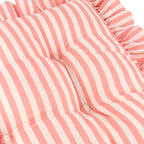 Striped Pink Cushions - Millie Ruffle 2 Pack Indoor/Outdoor Seat Pads Pink Wylder