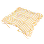 Striped Yellow Cushions - Millie Ruffle 2 Pack Indoor/Outdoor Seat Pads Yellow Wylder