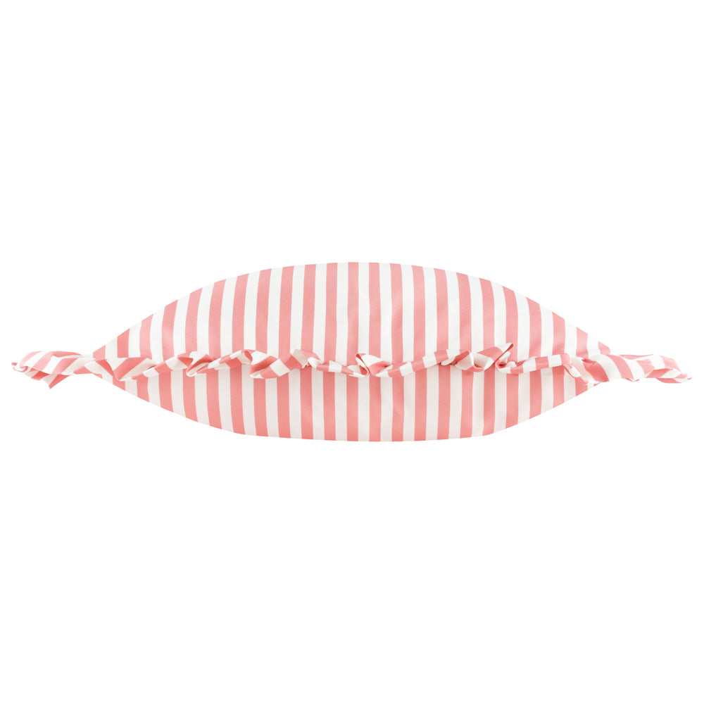 Striped Pink Cushions - Millie Ruffle Striped Outdoor Cushion Cover Pink Wylder