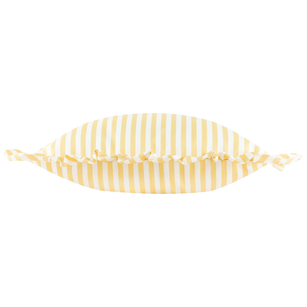 Striped Yellow Cushions - Millie Ruffle Striped Outdoor Cushion Cover Yellow Wylder