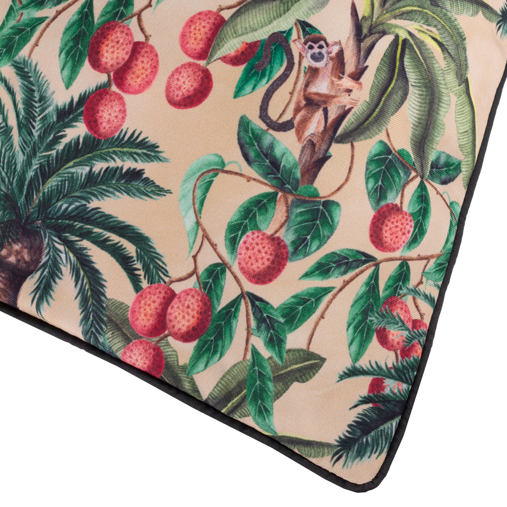 Jungle Beige Cushions - Monkey Palm Monkeys Outdoor Cushion Cover Papyrus Wylder