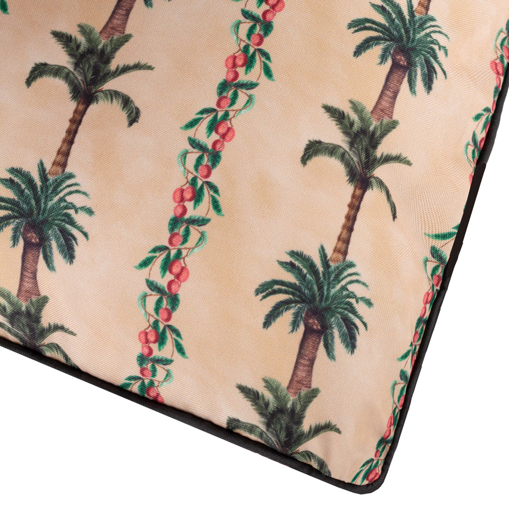 Jungle Beige Cushions - Monkey Palm Stripe Outdoor Cushion Cover Papyrus Wylder