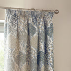 Floral Beige Curtains - Ophelia Fully Lined Jacquard Floral Pencil Pleat Curtains Wedgewood Wylder