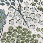 Floral Green Cushions - Ophelia Floral Jacquard Cushion Cover Thyme/Mineral Wylder