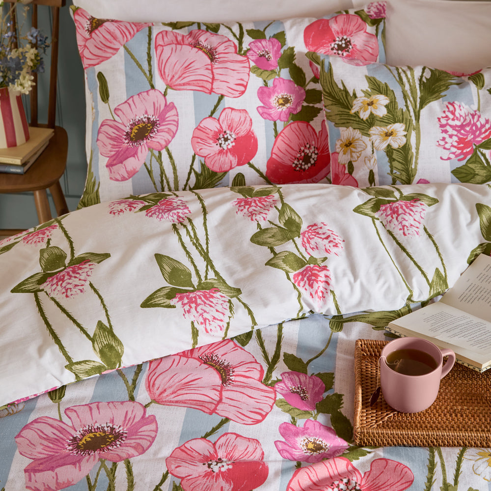 Floral Multi Bedding - Poppy Trail Reversible Duvet Cover Set Multicolour Wylder