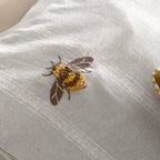 Woodland Yellow Bedding - Ramble Bees Duvet Cover Set Natural Wylder