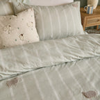 Striped Green Bedding - Ramble Sheep Duvet Cover Set Sage Wylder