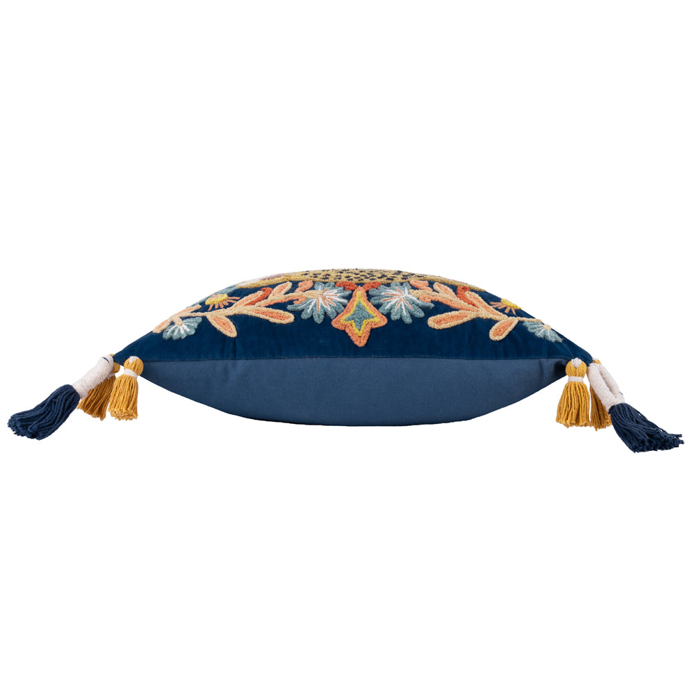 Animal Blue Cushions - Regal Leopard  Cushion Cover Royal Blue Wylder