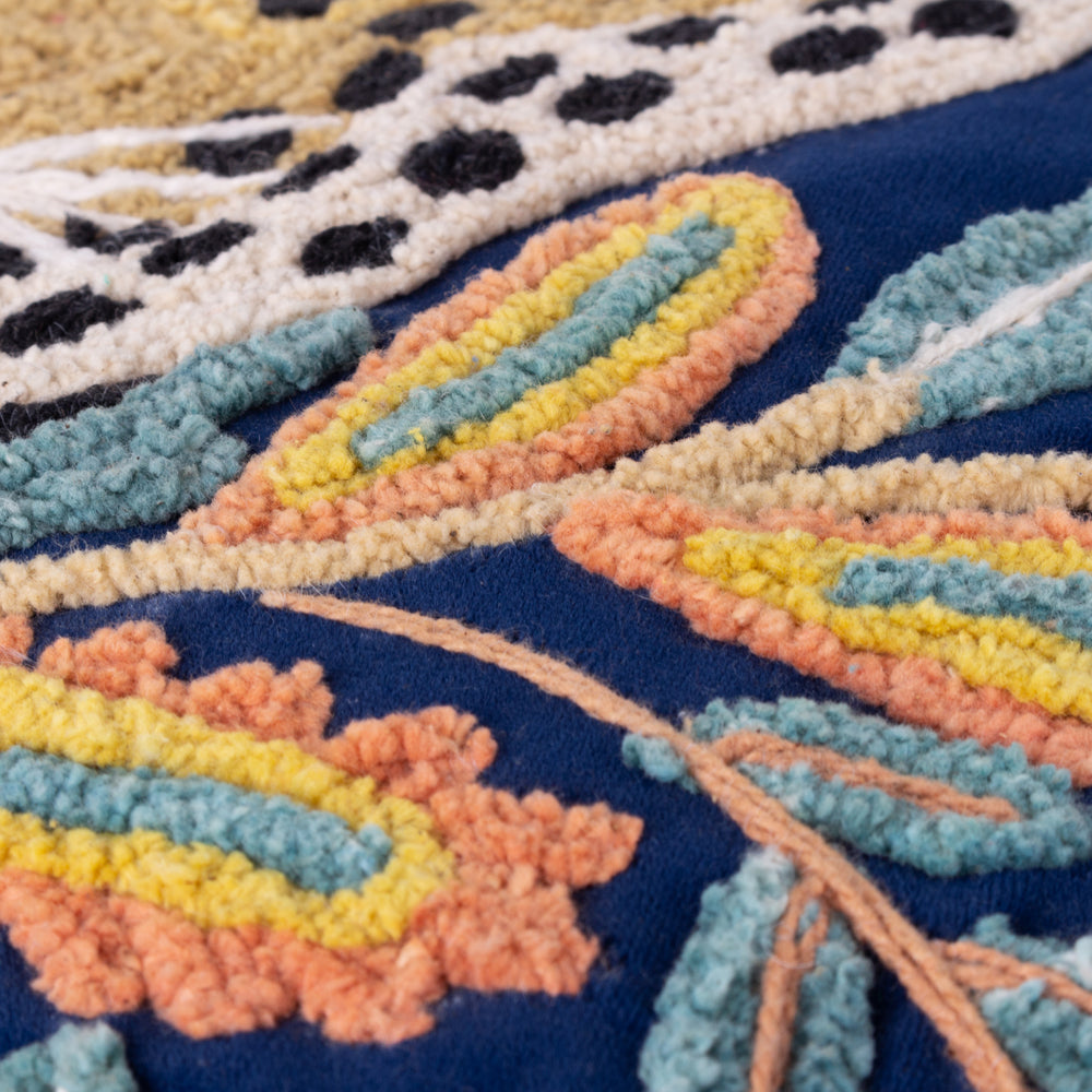 Animal Blue Cushions - Regal Leopard  Cushion Cover Royal Blue Wylder