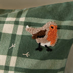 Check Green Bedding - Ramble Robin Tufted Brushed Cotton Duvet Cover Set Green Wylder