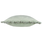 Plain Green Cushions - Solene Ruffle Matte Velvet Cushion Cover Sage Wylder