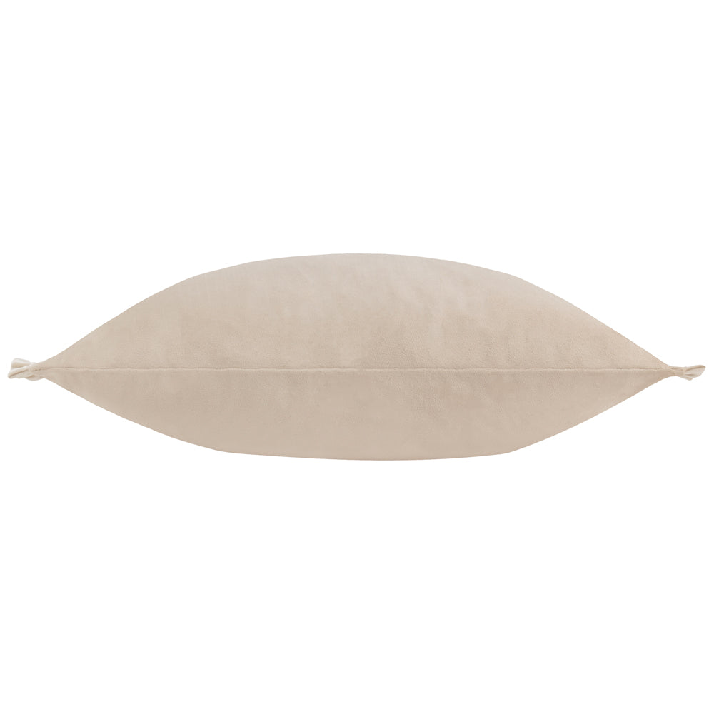 Plain Grey Cushions - Tilly Velvet Cushion Cover Oyster/Lace Wylder