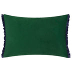 Plain Green Cushions - Tilly Velvet Cushion Cover Pine/Navy Wylder