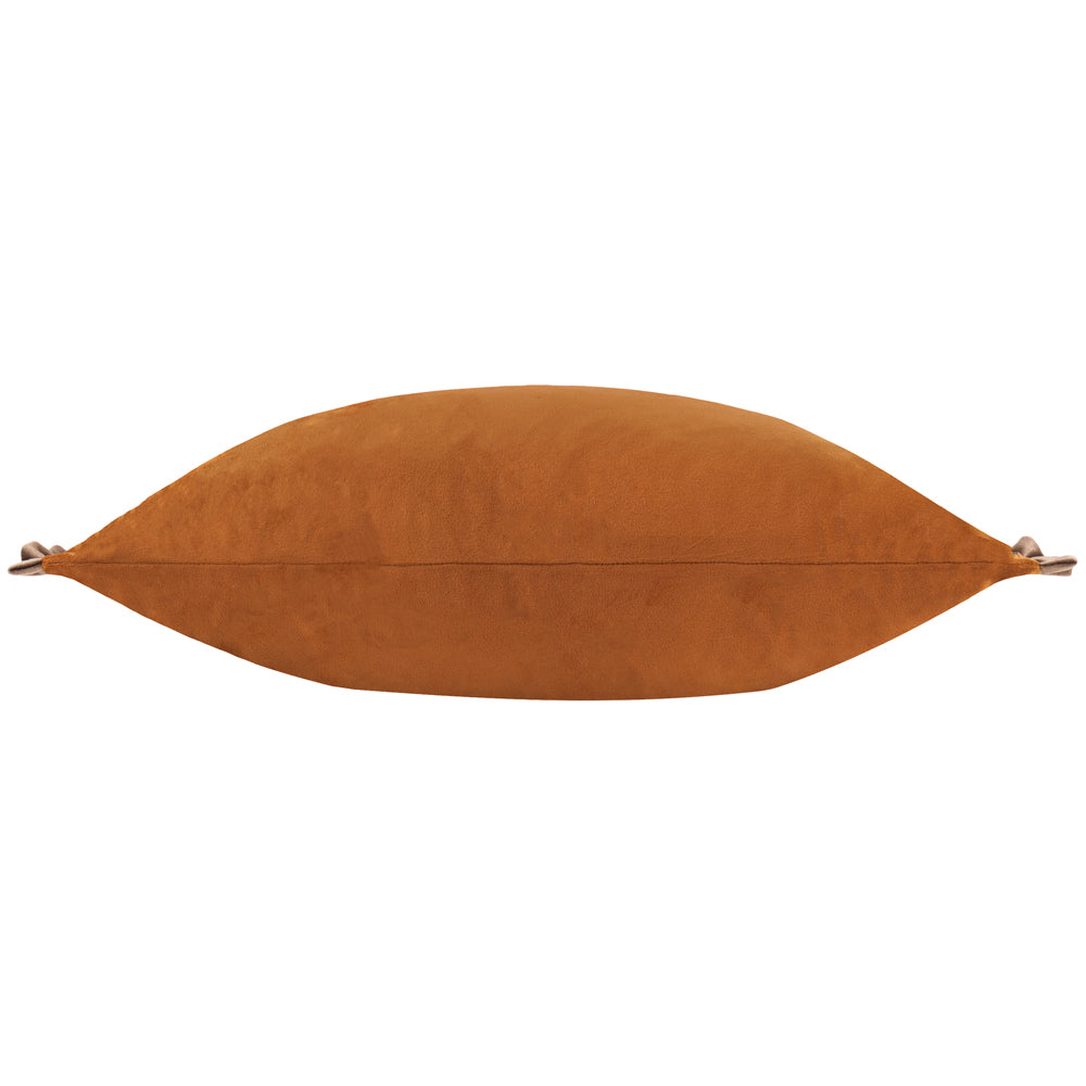 Plain Orange Cushions - Tilly Velvet Cushion Cover Rust/Mink Wylder