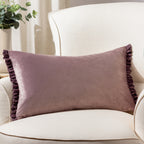 Plain Pink Cushions - Tilly Velvet Cushion Cover Heather/Smoke Wylder