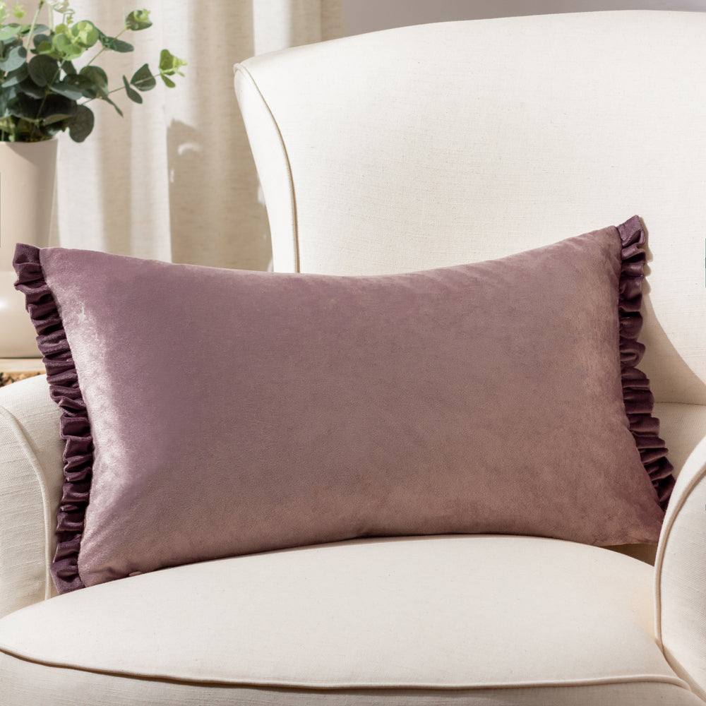 Plain Pink Cushions - Tilly Velvet Cushion Cover Heather/Smoke Wylder