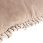 Plain Grey Cushions - Tilly Velvet Cushion Cover Oyster/Lace Wylder