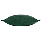 Plain Green Cushions - Tilly Velvet Cushion Cover Pine/Navy Wylder