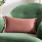 Plain Pink Cushions - Tilly Velvet Cushion Cover Poached Pear/Shell Wylder
