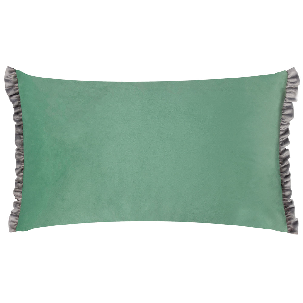 Plain Green Cushions - Tilly Velvet Cushion Cover Sage/Grey Wylder