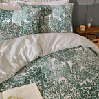 Floral Green Bedding - Topiary Reversible Duvet Cover Set Green Wylder