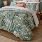Floral Green Bedding - Topiary Reversible Duvet Cover Set Green Wylder