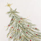 Woodland Green Cushions - Twinkling Tree Trio Embroidered Cushion Cover Green Wylder