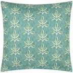 Floral Blue Cushions - Viola Outdoor Printed Reversible Cushion Cover Duck Egg Blue Wylder Nature