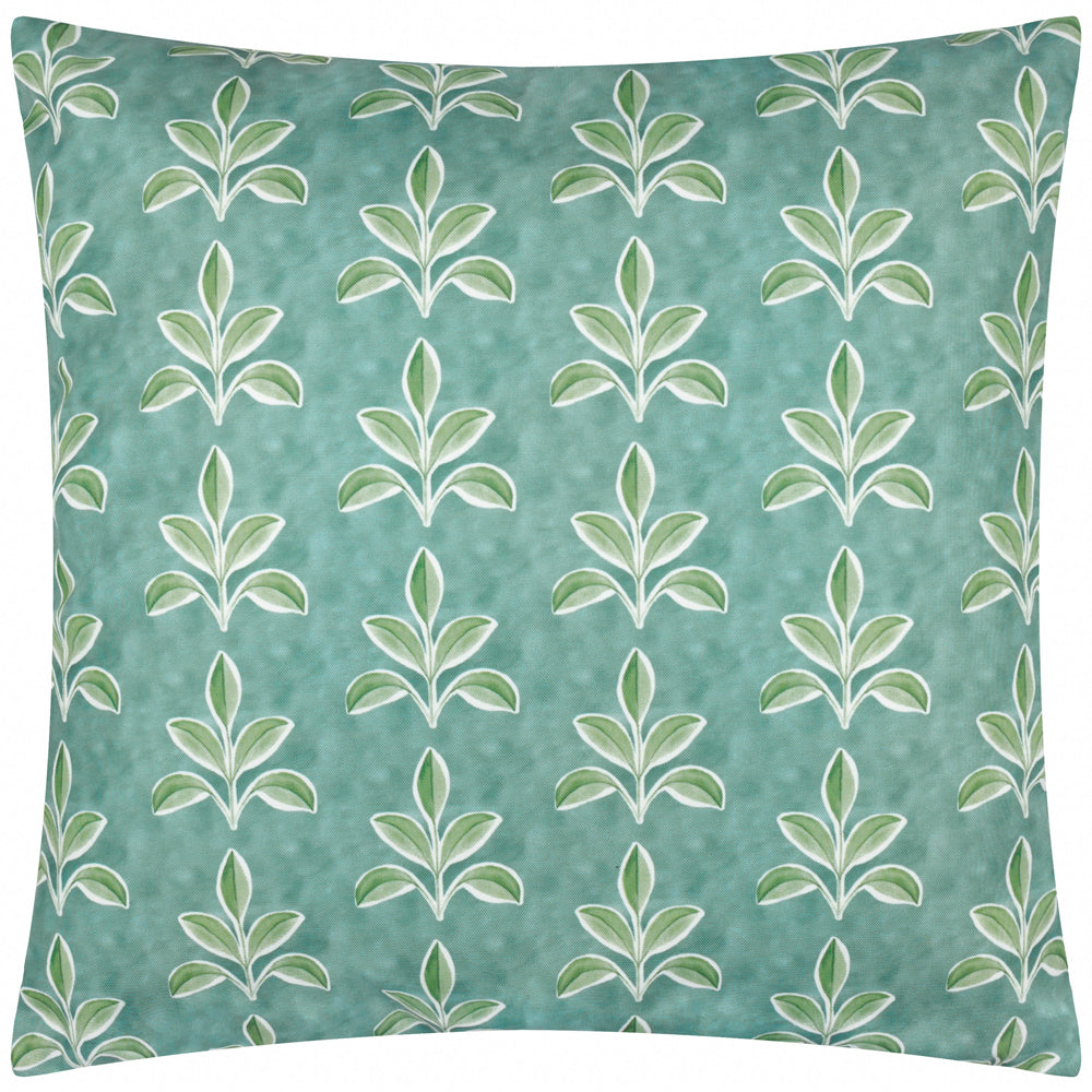 Floral Blue Cushions - Viola Outdoor Printed Reversible Cushion Cover Duck Egg Blue Wylder Nature