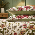 Floral Cream Bedding - Wallflower Botanical Duvet Cover Set Natural Wylder