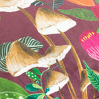 Floral Red Cushions - Wild Garden Mushrooms Cushion Cover Wine Wylder