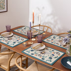 Animal Blue Kitchen - Wild Garden Set of 4 Indoor/Outdoor Placemats Multicolour Wylder