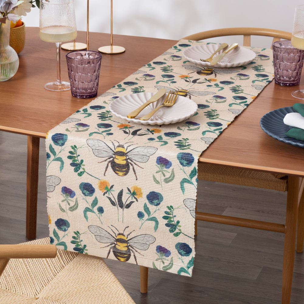 Animal Blue Kitchen - Wild Garden Indoor/Outdoor Table Runner Multicolour Wylder